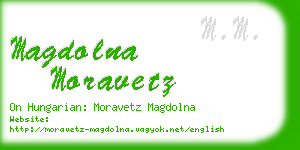 magdolna moravetz business card